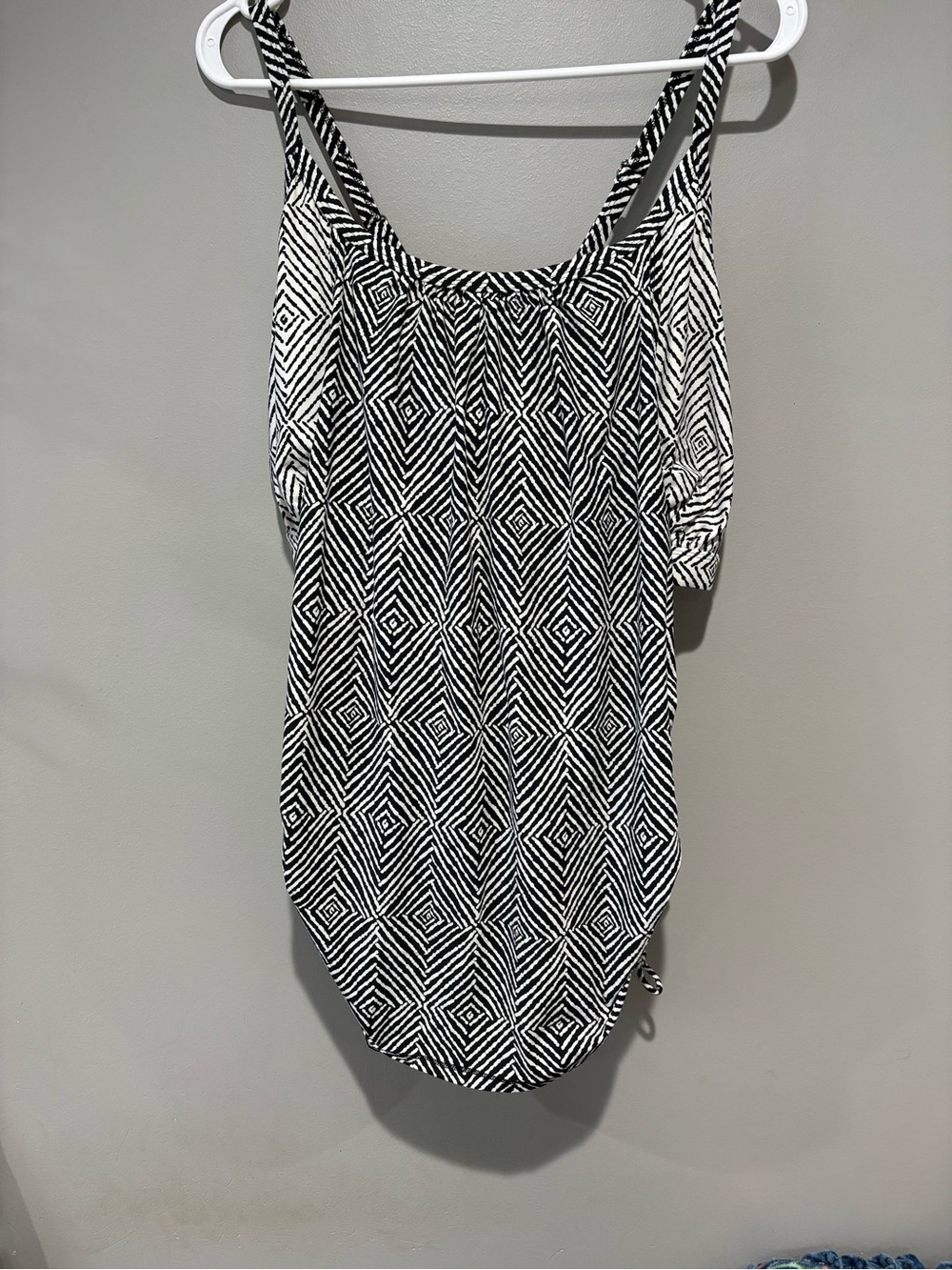 CALIA by Carrie Underwood Geometric Tankini Top 2X